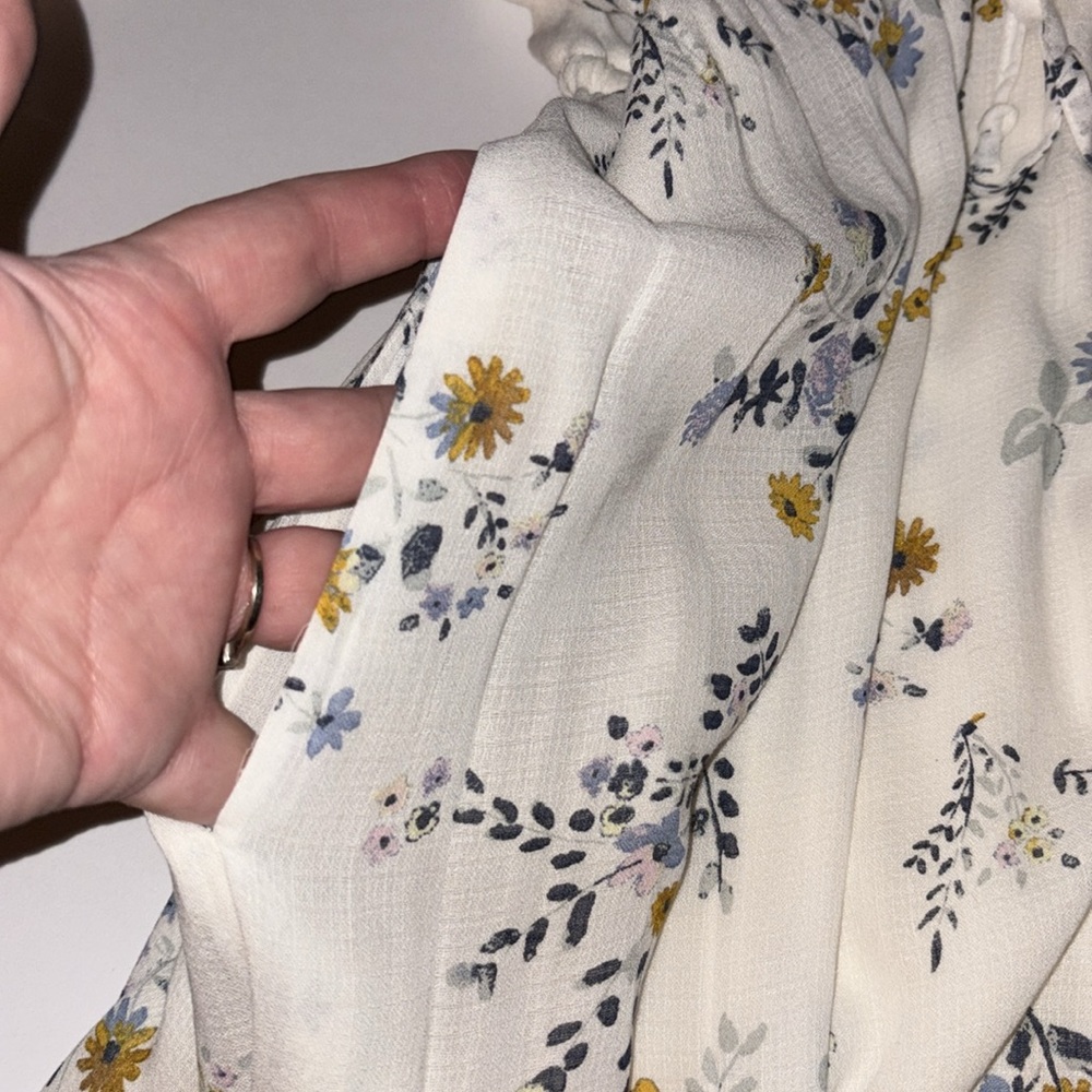 New Lucky Brand Lined Floral Bohemian Maxi Dress w/Pockets Tie Waist Size: XS - Picture 6 of 11